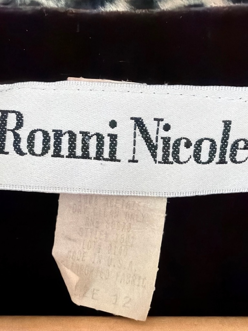 Ronni Nicole Brown Velvet Dress with Leopard Collar and Cuffs - Picture 6 of 8